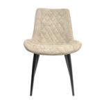 Hans (Caidu-118) Cappuccino Fabric + Black Legs Chair - Image 3