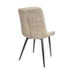 Hans (Caidu-118) Cappuccino Fabric + Black Legs Chair - Image 4