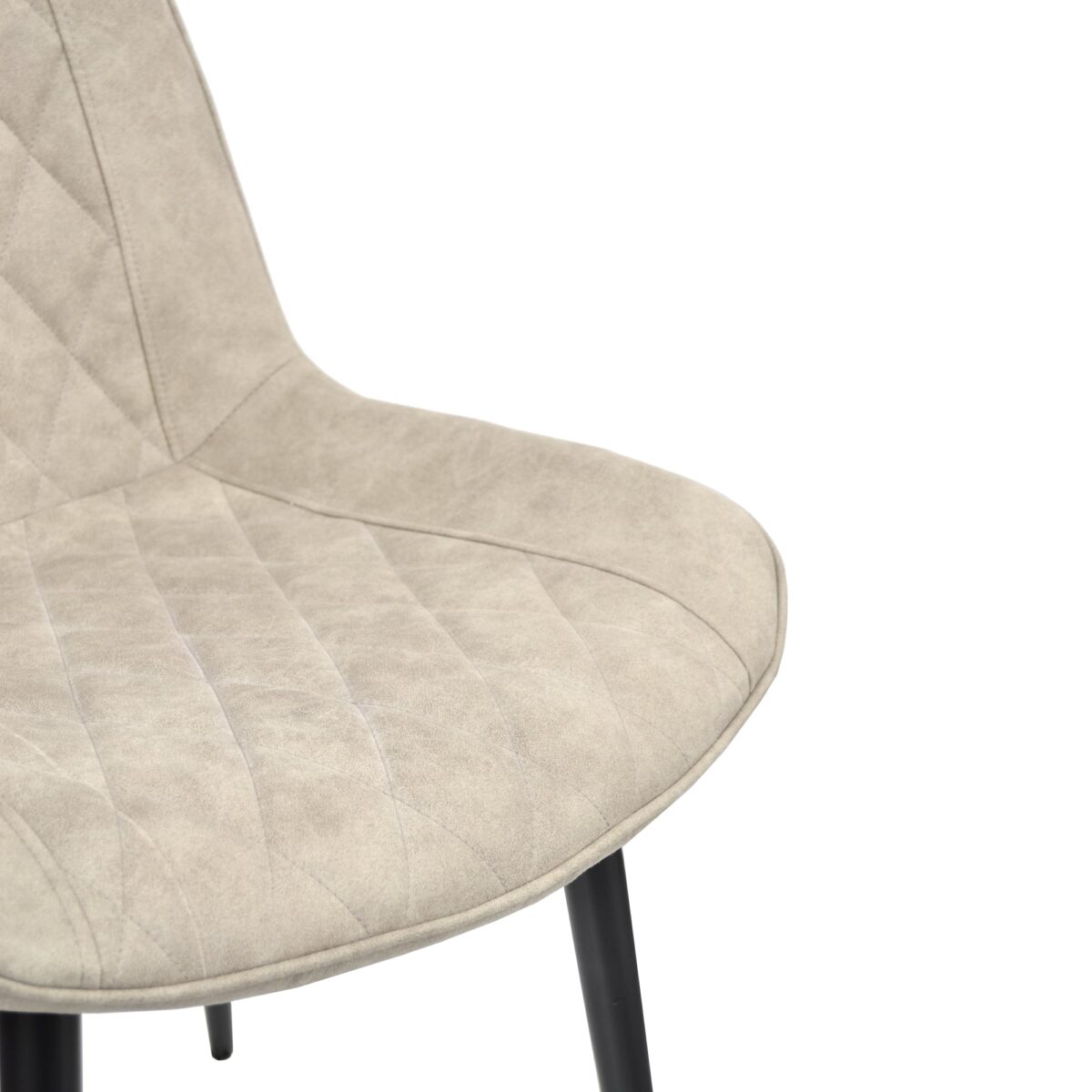 Hans (Caidu-118) Cappuccino Fabric + Black Legs Chair - Image 6