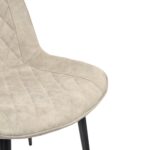 Hans (Caidu-118) Cappuccino Fabric + Black Legs Chair - Image 6