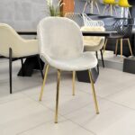 Roxy Velvet Grey+Gold Legs Chair - Image 2