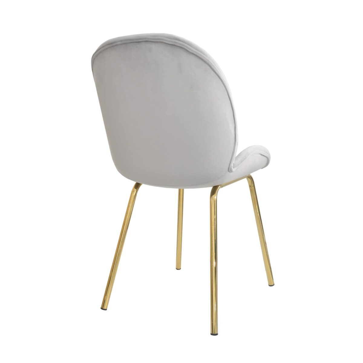 Roxy Velvet Grey+Gold Legs Chair - Image 4