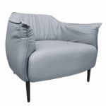 King Grey-Light Blue Armchair - Image 2