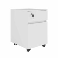 Casetieră Rollbox Rio White Descoperiți Casetiera Rollbox Rio White, ideală pentru birou! Cu sertar superior cu închidere lentă și dulap inferior pentru birotică, aceasta oferă un design practic și elegant. Fabricată din PAL melaminat, dotată cu roți cu frână pentru mobilitate.
