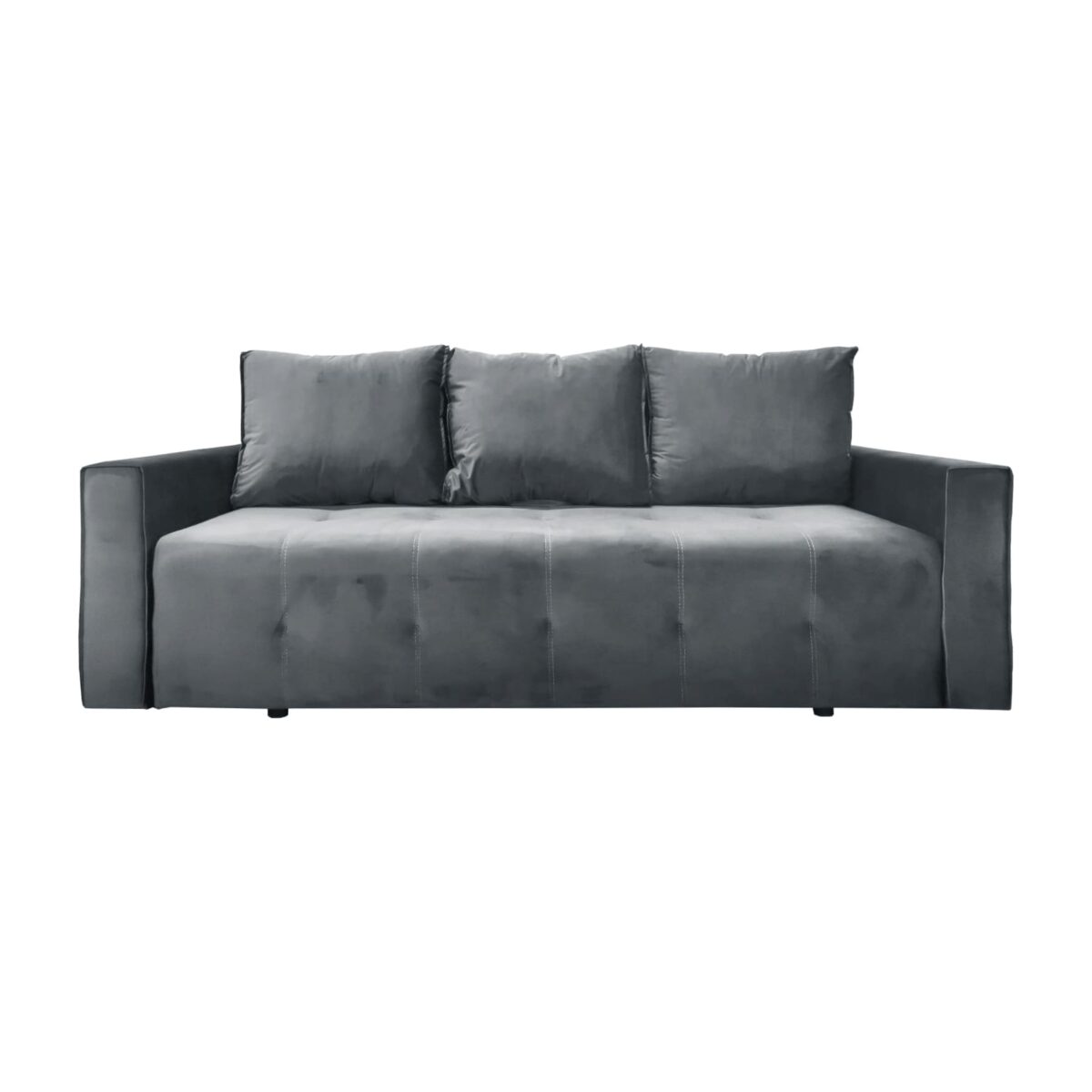 Canapea Extensibilă Parma Grey Descoperă Canapeaua Extensibilă Parma Grey, ideală pentru orice spațiu modern. Cu un cadru din lemn și tapițerie din stofă delicată, aceasta oferă confort și stil. Are ladă de depozitare și se transformă ușor într-un pat confortabil de 155×190 cm. Alege calitatea și eleganța!
