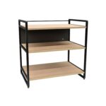 Printer Shelf 740*500*740 Discover the printer shelf with dimensions of 740x500x740 mm, ideal for an office or home. Made from painted metal and melamine-faced chipboard, this shelf offers 3 shelves for efficient storage of office supplies. Modern design and easy to move, perfect for organization!
