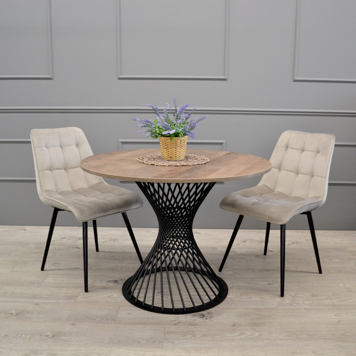 FELICIA Colonial Table + Black Leg Ø100 - Image 2