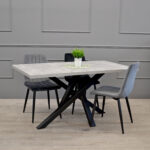 Chair DC-90P N21 Velvet Dark Grey + Black Legs - Image 3