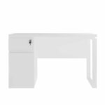 Desk Table + Built-in Box Left 1200×600 White/White - Image 2