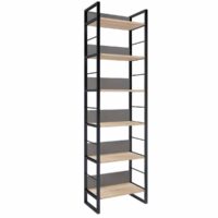 Raft URBAN 60 cu bare Descoperă Raftul URBAN 60 cu bare, ideal pentru birou sau living modern. Fabricat din metal rezistent și PAL melaminat, acest raft oferă 6 polițe deschise pentru depozitare eficientă a obiectelor de birotică. Design ergonomic și funcțional, perfect pentru orice spațiu!