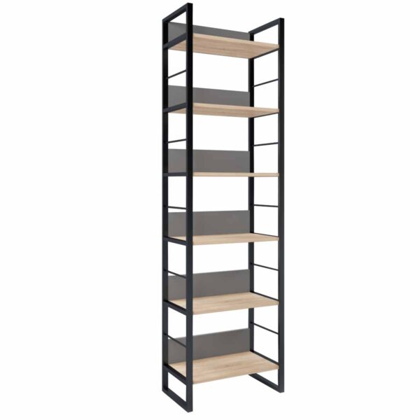 Raft URBAN 60 cu bare Descoperă Raftul URBAN 60 cu bare, ideal pentru birou sau living modern. Fabricat din metal rezistent și PAL melaminat, acest raft oferă 6 polițe deschise pentru depozitare eficientă a obiectelor de birotică. Design ergonomic și funcțional, perfect pentru orice spațiu!