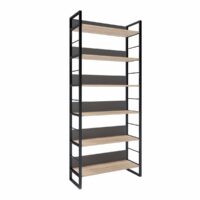 Raft Urban 90~cu bare Descoperă Raftul Urban 90 cu bare, perfect pentru biroul tău modern! Cu o structură metalică rezistentă și 6 polițe deschise, acest raft oferă depozitare funcțională pentru birotică și consumabile. Ideal pentru un living elegant sau birou ergonomic. Lungime: 90 cm, înălțime: 210 cm.