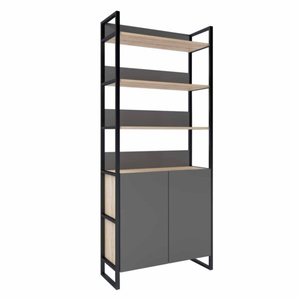 Raft Urban 90 Box Descoperă Raftul Urban 90 Box, soluția ideală pentru birou sau living modern! Cu o structură metalică rezistentă, 4 polițe și dulap inferior, asigură un spațiu de depozitare eficient pentru obiectele tale. Lungime de 90 cm și înălțime totală de 210 cm, perfect pentru organizare.