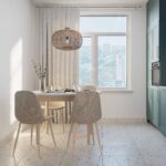 Expandable Table TB-07 Beige + Transprint Legs 120/150x95 - Image 2