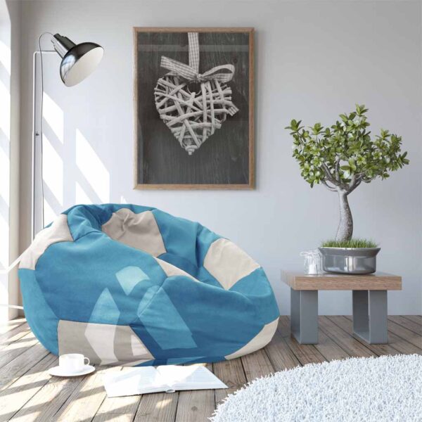 Bean Bag Chair Ball Blue-Grey Create your own relaxation corner with the Puff Bean-Bag Ball Blue-Grey Armchair – a modern, versatile, and extremely comfortable accessory, perfect for any space. Order now to add a touch of comfort and style to your home or office!