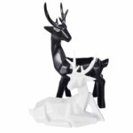 Deer Souvenir Set Discover the Deer Souvenir Set, elegant and refined, made of white and black ceramic. Ideal for the office, living room, or children's room, this decorative set adds a touch of style and personality to any space. A perfect choice for lovers of decorative items!