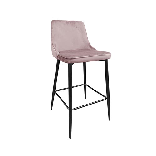 Classic Powder Bar Chair Discover the Classic Powder Bar Stool, perfect for your kitchen! With an elegant design, made of metal and upholstered in soft velvet, this stool offers comfort and durability. Ideal for modern setups. Choose from other colors as well: gray, beige, black, green, blue.
