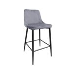 Classic Grey Bar Stool Discover the Classic Grey Bar Stool, perfect for any modern kitchen! With an elegant and comfortable design, made of metal and upholstered with soft velvet, this stool has a weight capacity of up to 150 kg. Ideal for a relaxation corner!