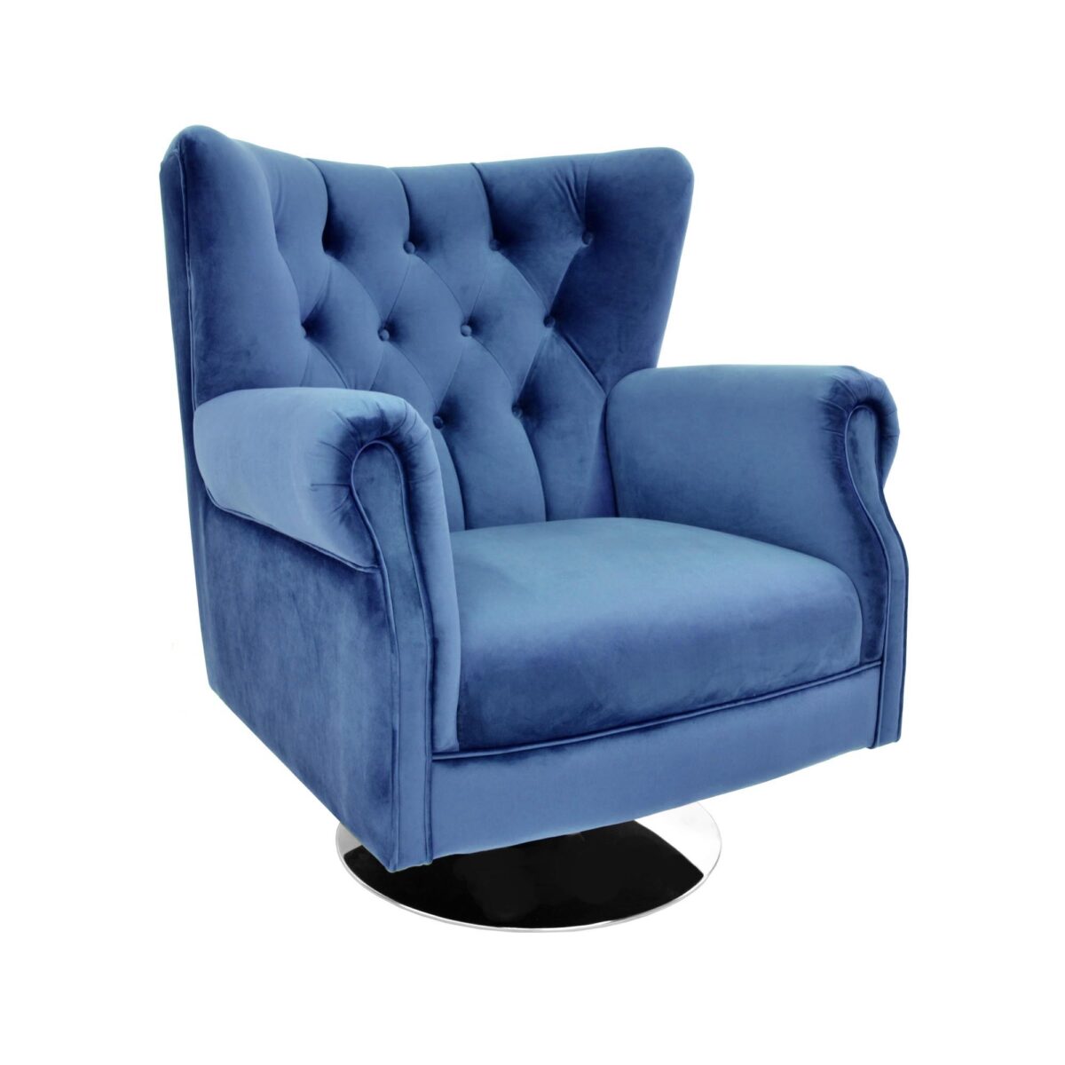Imperial Blue Swivel Armchair