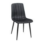 Dc-90p Eco-Leather Black + Black Legs Chair