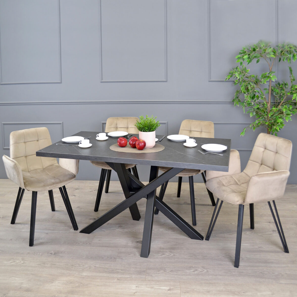 Dakota Black Marble Table 150×80 - Image 3