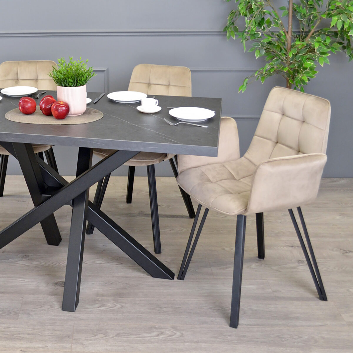 Dakota Black Marble Table 150×80 - Image 4