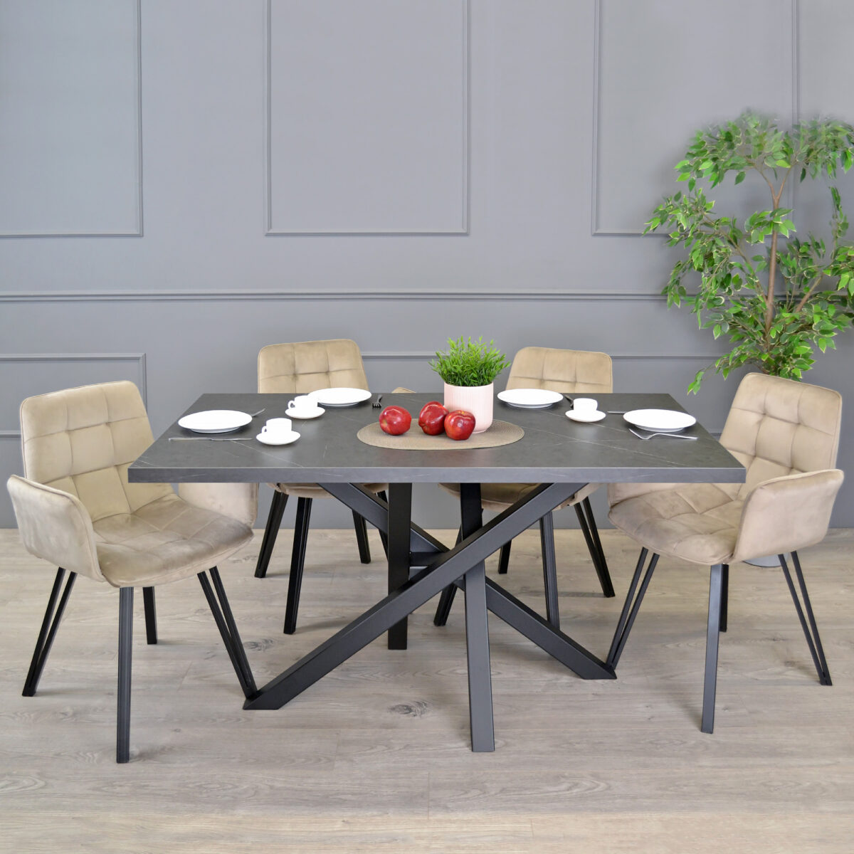 Dakota Black Marble Table 150×80 - Image 2