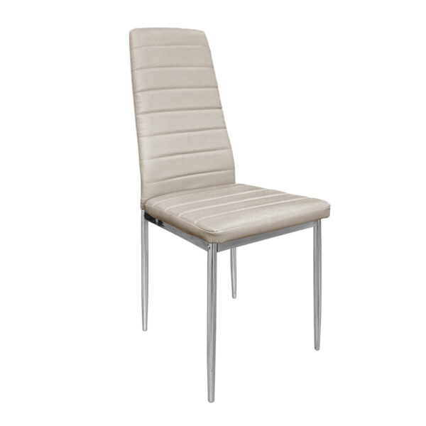 Chair Crom 117 Cappuccino Discover the Crom 117 Cappuccino Chair, an elegant and comfortable chair for the kitchen. With a sturdy metal frame and upholstery made of eco-leather, it integrates perfectly into any decor. Ideal for daily use, it offers excellent lumbar support and a modern look. Transform your space with style!