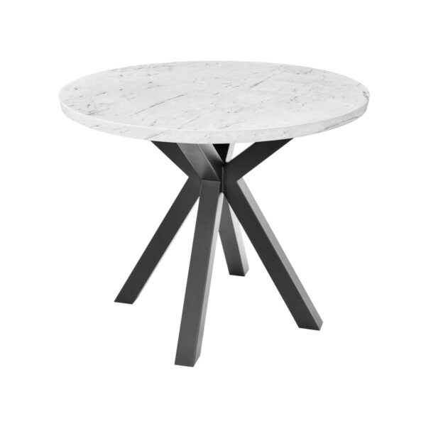 KLEO White Marble Table Ø90 Discover the KLEO table with a white marble top, ideal for any modern kitchen. With a diameter of 90 cm, it adds elegance and sophistication to your space. Choose quality and style to transform your kitchen into a remarkable place!