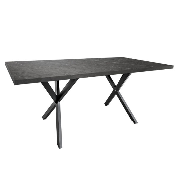 Nora Table Black Marble 1800×900 Discover the Nora Table with a black marble top, perfect for the kitchen! This rectangular design measuring 1800×900 mm is made from durable melamine-coated particle board, resistant to scratches and moisture, making it a perfect fit for any environment, from dining to office. Choose quality and functionality!