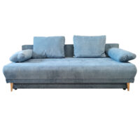 Bono Blue Extendable Sofa Discover the Bono Blue extendable sofa, comfortable for 2 people. With a modern design and soft fabric upholstery, the sofa offers a generous seat depth of 80 cm and an ideal size for sleeping. Perfect for any living room!