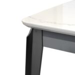 ELVERUM Extendable Table White + Black Legs 120/150x75 - Image 4