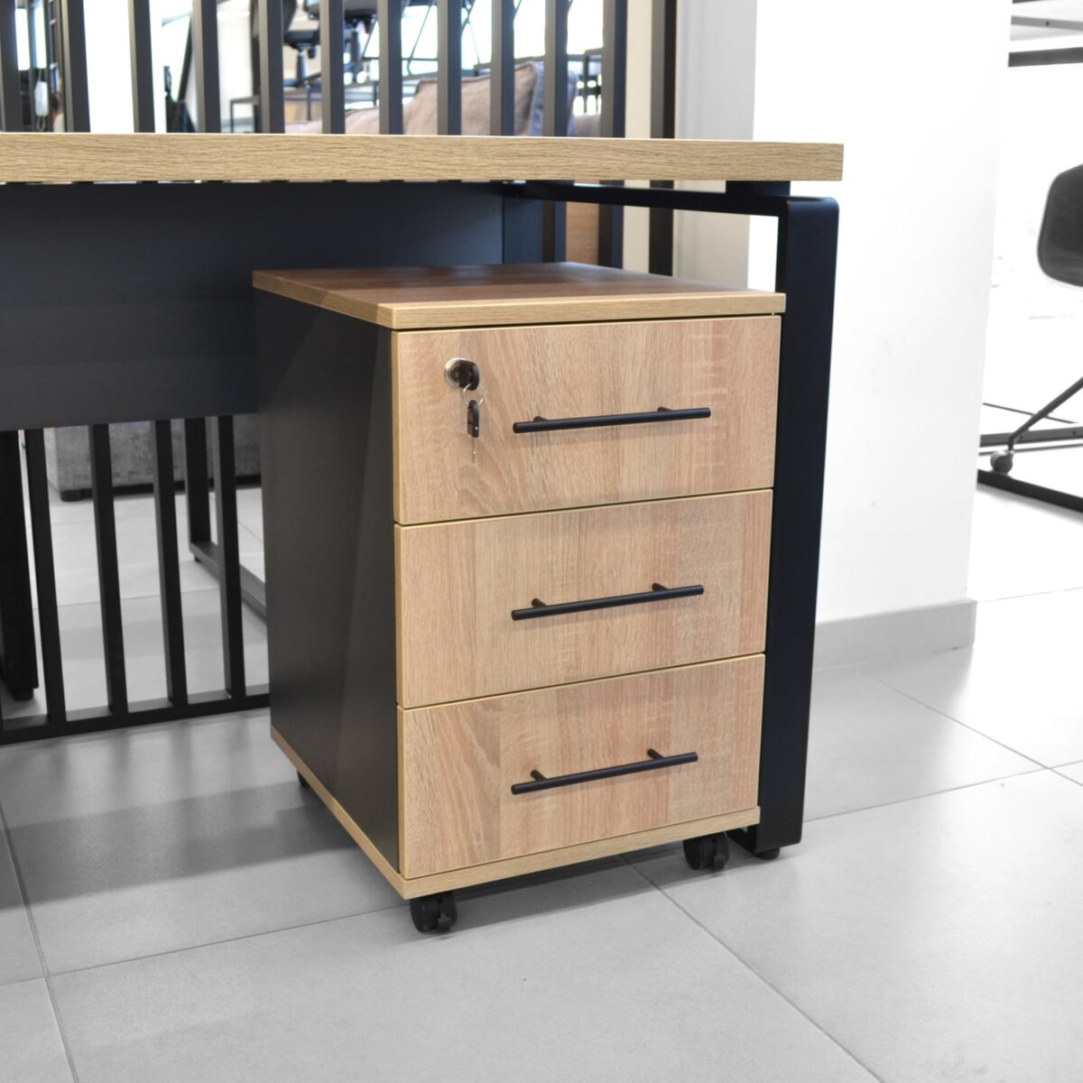 Rollbox Drawer Unit Sonoma/Anthracite - Image 2
