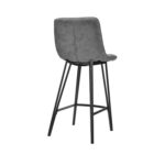 Laus Bar Stool Eco-Leather Grey - Image 4