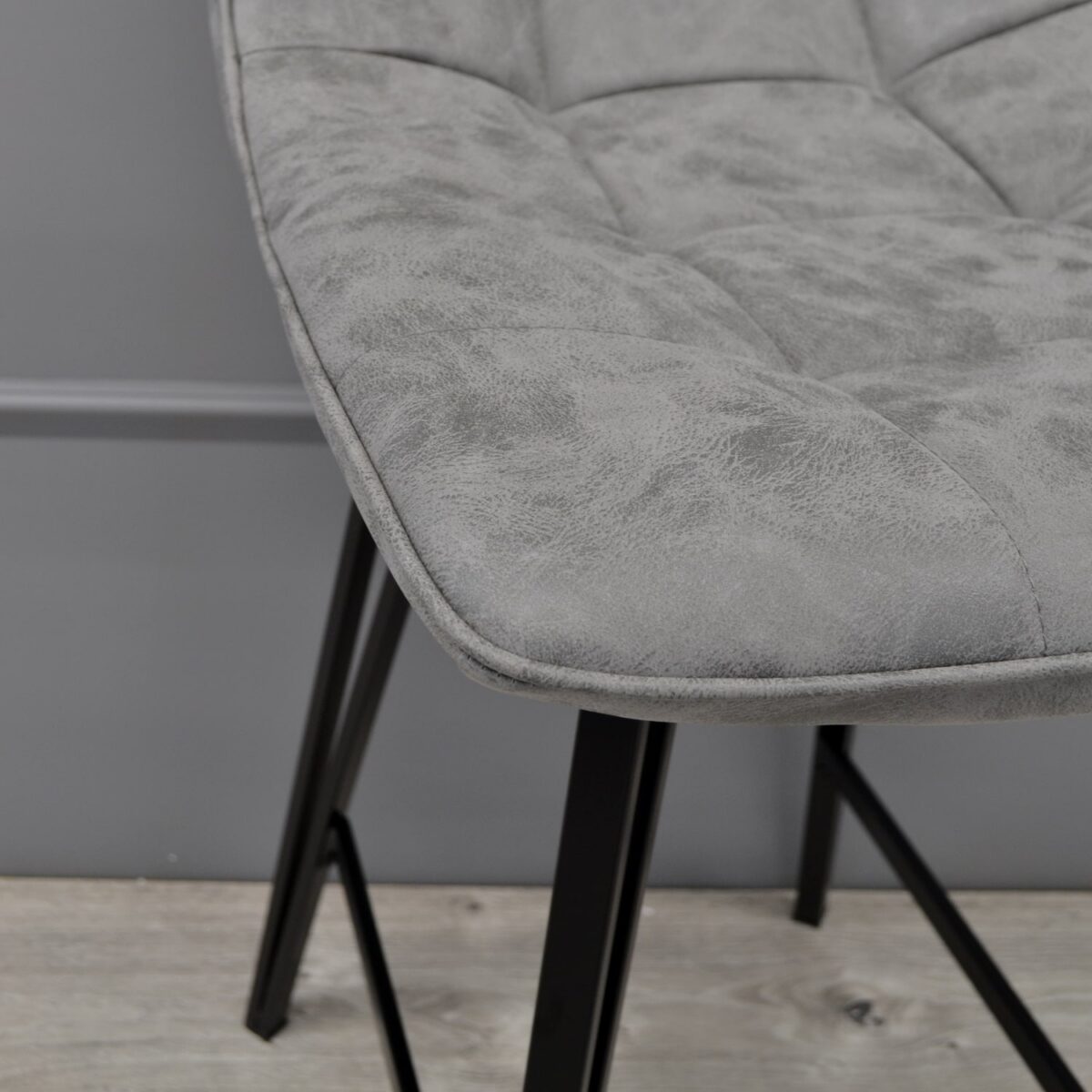 Laus Bar Stool Eco-Leather Grey - Image 3