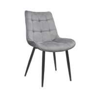 Стул Hans~Catifea Grey HLR20+Black Legs Стул Hans Catifea Grey HLR20 - идеальный выбор для офиса и кухни! Удобная спинка и мягкое сиденье из качественной серой велюровой ткани, прочные черные металлические ножки с защитными дотами. Высота 86 см, размер сиденья 55x64 см. Доступен в других цветах.