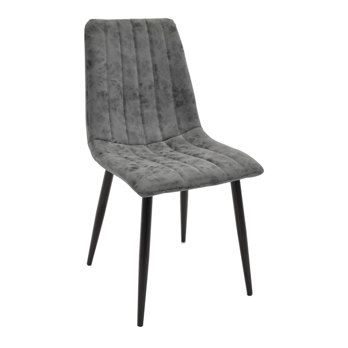 Chair DC-90P Black Grey + Black Legs Discover the DC-90P Black Grey chair, perfect for your kitchen! With sturdy metal legs, soft leather upholstery, and an elegant design, it offers both comfort and style. Available in other shades as well, it is the ideal choice to bring a modern and sophisticated touch to your interior.