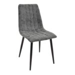 Chair DC-90P Black Grey + Black Legs Discover the DC-90P Black Grey chair, perfect for your kitchen! With sturdy metal legs, soft leather upholstery, and an elegant design, it offers both comfort and style. Available in other shades as well, it is the ideal choice to bring a modern and sophisticated touch to your interior.
