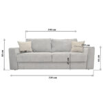 Tomson Grey Convertible Sofa - Image 3