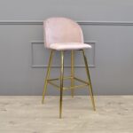 Maya Pink Velvet Bar Stool - Image 5