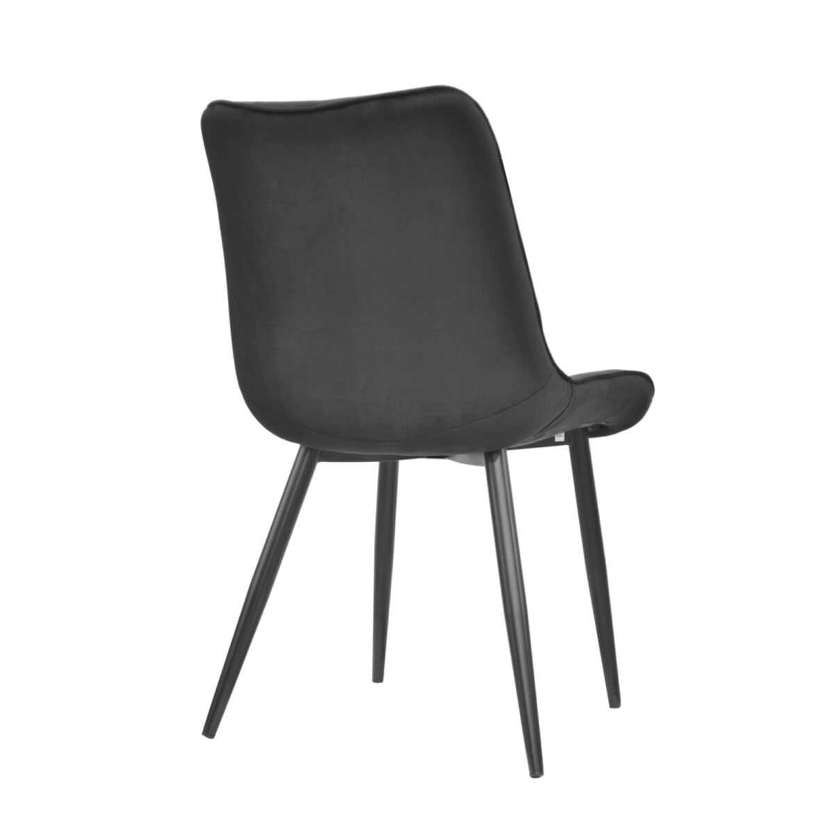 HANS Chair (Hlr66) Velvet Black + Black Legs - Image 3