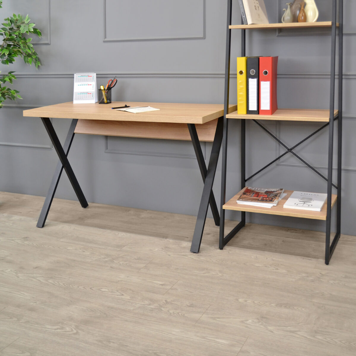 Alexa Desk Sonoma/Black - Image 5
