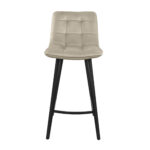 Laus Cappuccino Velvet Bar Chair - Image 5