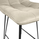 Laus Cappuccino Velvet Bar Chair - Image 8