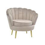 Maggie Camel Armchair Discover the Maggie Camel armchair, an elegant piece of furniture perfect for any decor. Made from fine velvet with golden metal legs, this armchair adds a touch of luxury and comfort to your interior. Ideal for an office or living room!