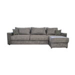 Cezar Grey Convertible Sofa Discover the Cezar Grey extendable sofa, perfect for your comfort! This corner sofa, reversible in design, combines modern aesthetics with functionality, featuring an ideal size for 2-3 people. Made from wood and polyurethane foam, it provides maximum comfort.