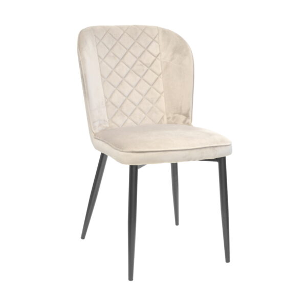 Tusk Velvet Camel + Black Legs Chair