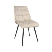 Capella Chair Beige Velvet HLR9 + Black Legs Discover the Capella Beige Velvet Chair HLR9 with black legs, perfect for your kitchen! With its elegant design and soft upholstery, it offers comfort and sophistication. The optimal height and durable metal legs ensure long-lasting use. Choose comfort and style!