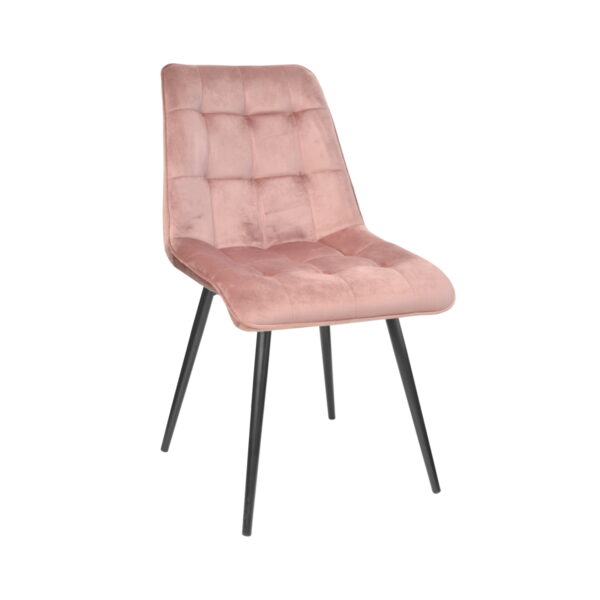 Capella (Hlr44) Velvet Rusty + Black Legs Chair 