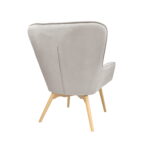 Leonard Velvet Camel Armchair - Image 3